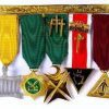 Allied Masonic Degree - 5 Bar Miniature Jewel Set
